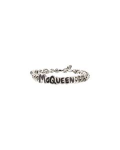 Alexander McQueen Graffiti Logo Chain Bracelet