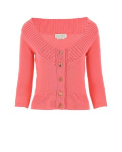 Alexander McQueen Cropped Knitted Cardigan