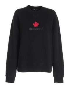 Logo print sweatshirt in black