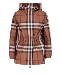 Burberry Checked Hooded Jacket