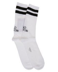 Valentino Logo Intarsia Socks