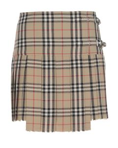 Burberry Vintage Check Pleated Mini Skirt