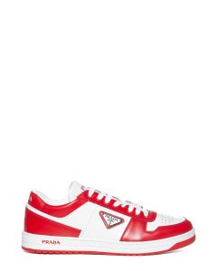Prada Logo Patch Lace-Up Sneakers