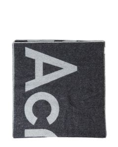 Acne Studios Logo Detailed Knitted Scarf