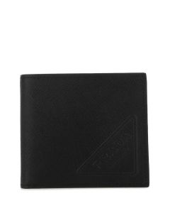 Prada Logo Embossed Bi-Fold Wallet
