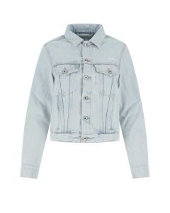 Off-White Diag Printed Buttoned Denim Jacket