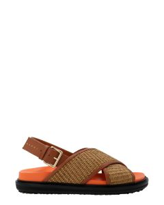 Marni Fussbett Cross-Strap Sandals