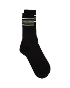 Karl Lagerfeld Graphic Logo-Print Socks
