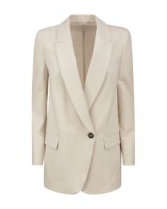 Stretch Cotton Interlock Couture Jacket With Jewellery