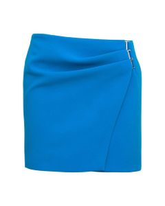Turquoise Draped Miniskirt