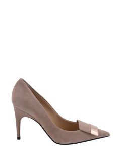 Sergio Rossi SR 1 Metal Plate Pointed Pumps