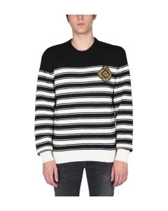 Sweater With Logo Patch