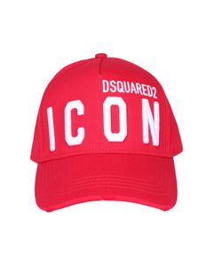 Dsquared2 Icon Logo Embroidered Distressed Baseball Cap