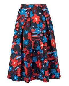 Floral cotton full skirt