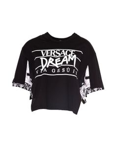 Versace Logo Printed Crewneck T-Shirt