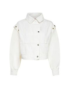 TWINSET Studded Cropped Button-Up Jacket