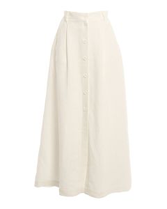 Linen long skirt