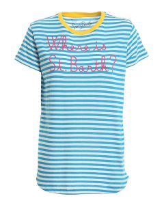Embroidered striped T-shirt