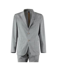 Santaniello Il Viaggiatore Grey Single-breasted Suit Jacket