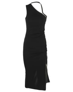 Helmut Lang Asymmetric Zip-Detailed Dress
