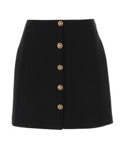 Versace Button-Up A-Line Mini Skirt