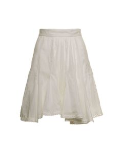 Griselda White Cotton And Silk Skirt