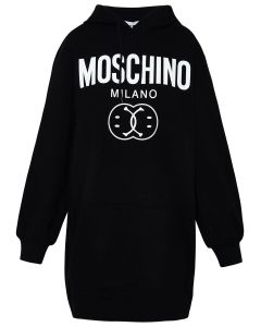 Moschino Logo Printed Oversized Hoodie Dress