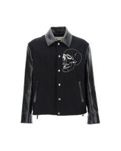 Alexander McQueen Skull Embroidered Buttoned Jacket