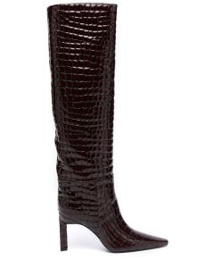 The Attico Embossed Pointed-Toe Boots