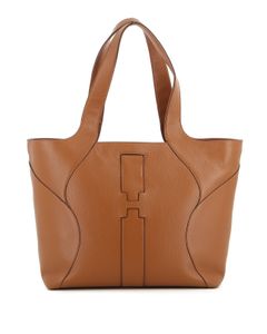 Pebbled leather tote