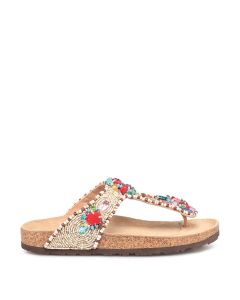 Beaded thong sandals