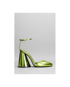 Luz Sandals In Green Leather