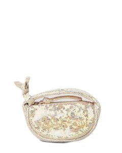 By Far Iridescent Mesh Small Clutch Bag