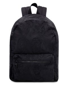 Alexander McQueen Skull-Embroidered Zipped Backpack