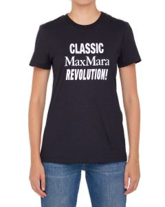 Max Mara Slogan Printed Crewneck T-Shirt