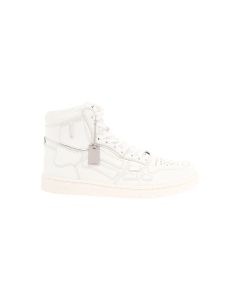 Amiri Man's High Top White Leather Sneakers With Logo