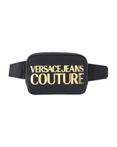 Versace Jeans Couture Fabric Sling Bag With Gold-tone Logo