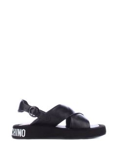 Love Moschino Crossover Strap Platform Sandals