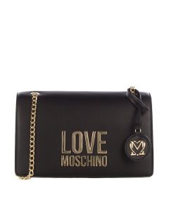 Love Moschino Logo Plaque Foldover Shoulder Bag