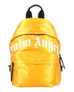 Palm Angels Logo Print Zipped Backpack