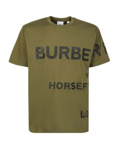 Burberry Oversize T-shirt Enriched By The Brand's Iconic Horseferry Logo.