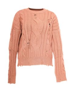 Pinko Distressed-Effect Crewneck Sweater