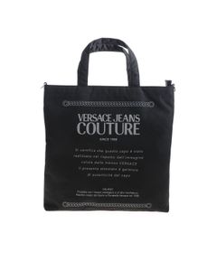Logo shopper bag in black