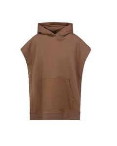 Burberry Logo Embroidered Hooded Jersey Cape