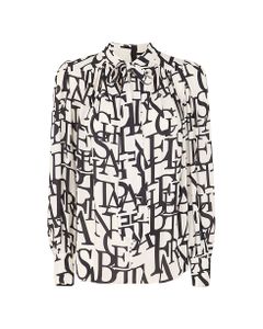 Long Sleeve Knotted Shirt With Lettering
