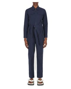 A.P.C. Striped Long Sleeved Jumpsuit