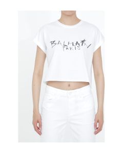 Cropped T-shirt With Logo