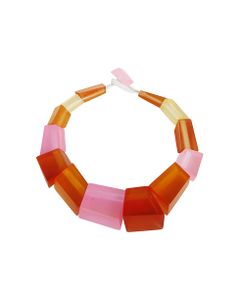 Necklace Polyester Pink Orange