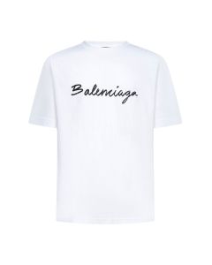 Balenciaga Logo Printed Crewneck T-Shirt
