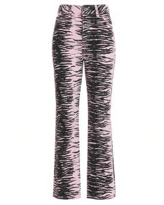 Ganni Tiger Printed Cropped Jeans